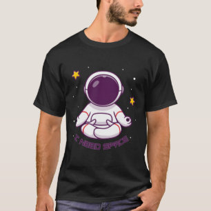 Funny Astronaut Meditation I Need Space – Yoga Int T-Shirt