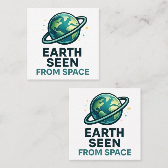 Funny Astronaut Planets Loyalty Card (Front/Back)
