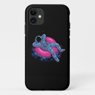 Funny Astronaut riding doughnut iPhone 11 Case