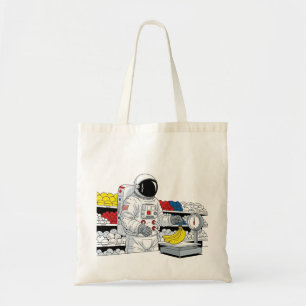 Funny Astronaut Shopping Cartoon – Space Explorer  Tote Bag