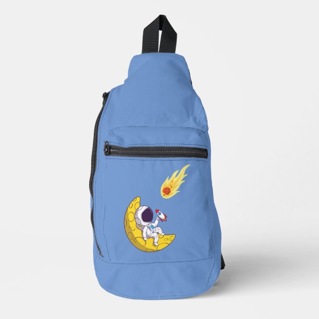 funny astronaut sling bag (Front)