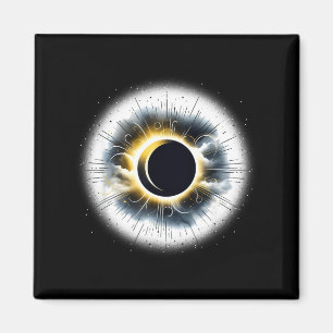 Funny Astronaut Space Eclipse Planet Science Solar Magnet