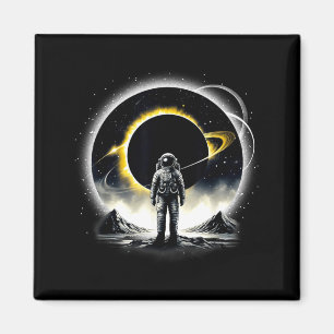 Funny Astronaut Space Eclipse Planet Science Solar Magnet