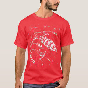 Funny Astronaut Space rocket in Aktion T-Shirt