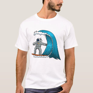 Funny Astronaut Surfing T-Shirt