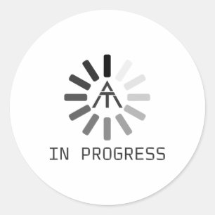 Funny At (appalachian Trail) In Progress Classic Round Sticker