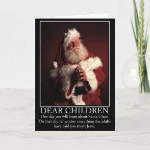 Funny atheist Santa Holiday Card
