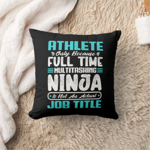 Funny Athlete Multitasker Sport Athletic job Skill Cushion