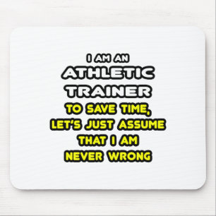 Funny Athletic Trainer T-Shirts Mouse Pad