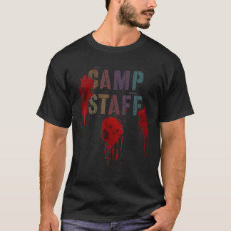 Funny Attacked CAMP STAFF Team Summer Campsite Hor T-Shirt