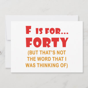 Funny Attitude 40th Birthday Gag Gifts Card