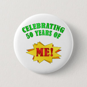 Funny Attitude 50th Birthday Gifts 6 Cm Round Badge