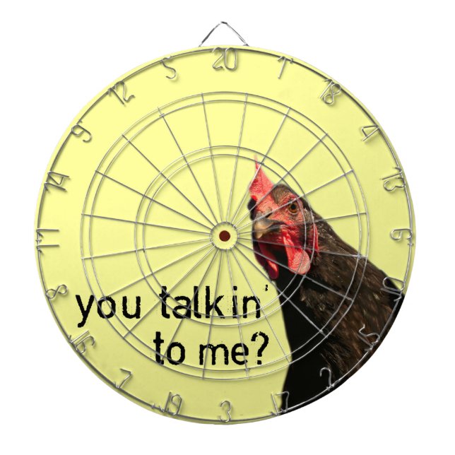 Funny Attitude Chicken Dartboard (Front)