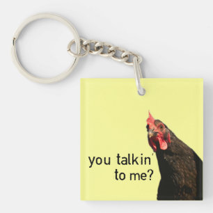 Funny Attitude Chicken Key Ring