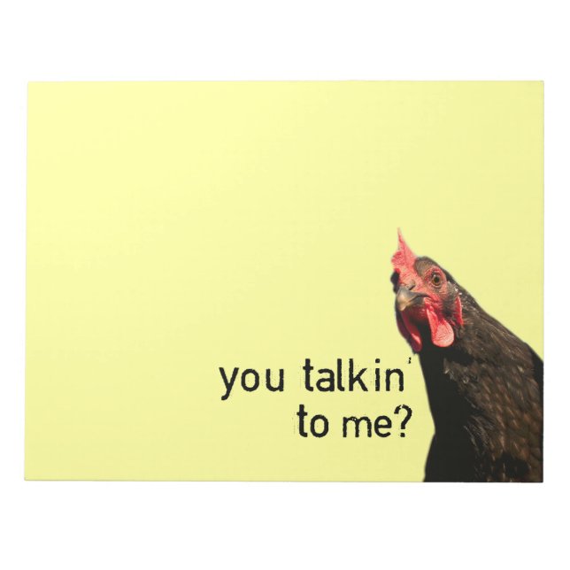 Funny Attitude Chicken Notepad (Front)