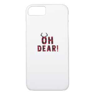 Funny Attitude Oh Dear Plaid Deer Creative Design iPhone 8/7 Case