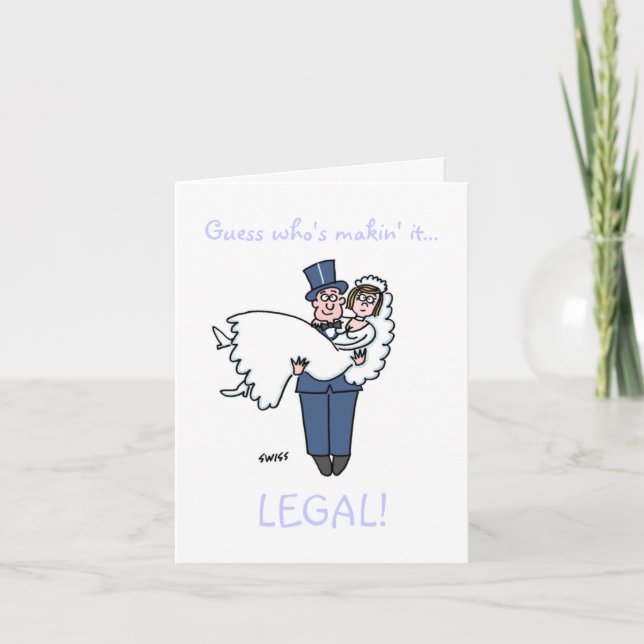 Funny Attorney Lawyers Wedding Save The Date Announcement (Front)