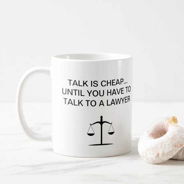 Funny Attorney Office Coffee Mugs For A Lawyer (With Donut)