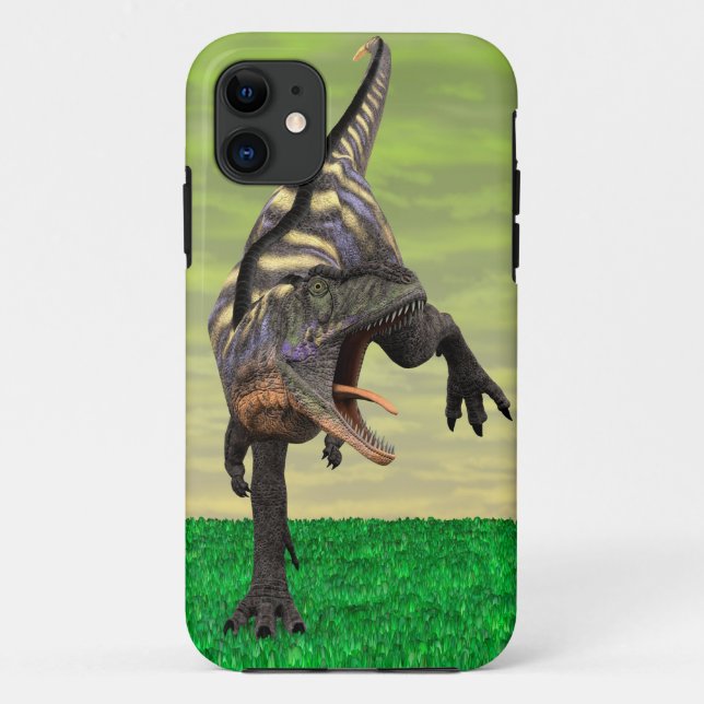 Funny Aucasaurus Roaring Prehistoric Dino Art Case-Mate iPhone Case (Back)