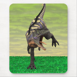 Funny Aucasaurus Roaring Prehistoric Dino Art Mouse Pad