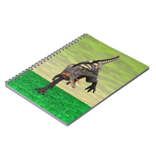 Funny Aucasaurus Roaring Prehistoric Dino Art Notebook