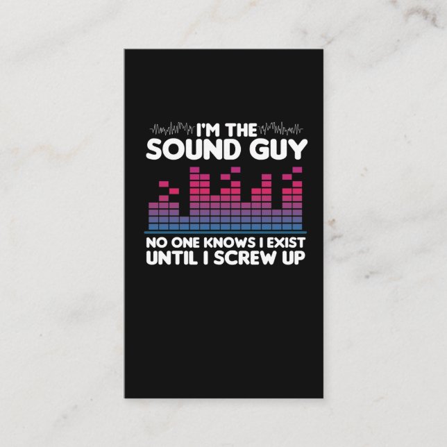 Funny Audio Engineer Technician I'm The Sound Guy Business Card (Front)