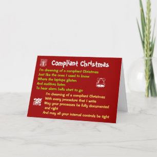 Funny Auditor Accountant Compliant Christmas Song Holiday Card