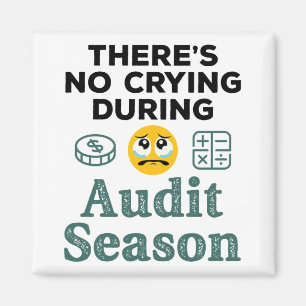 Funny Auditor No Crying During Audit Season Magnet