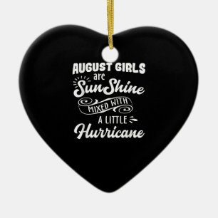 Funny August Birthday Shirts Gifts Ceramic Ornament