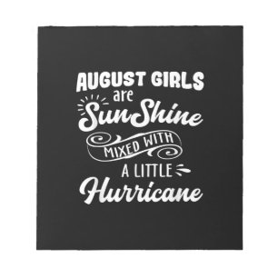Funny August Birthday Shirts Gifts Notepad