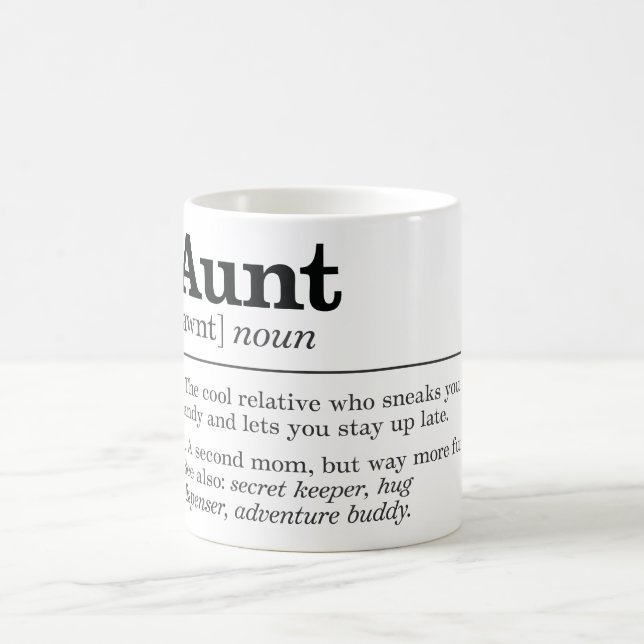 Funny Aunt Definition Coffee Mug (Center)