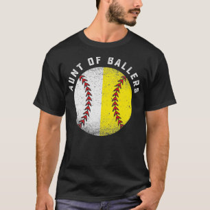 Funny Aunt Gift From Niece Softball Player Nephew  T-Shirt