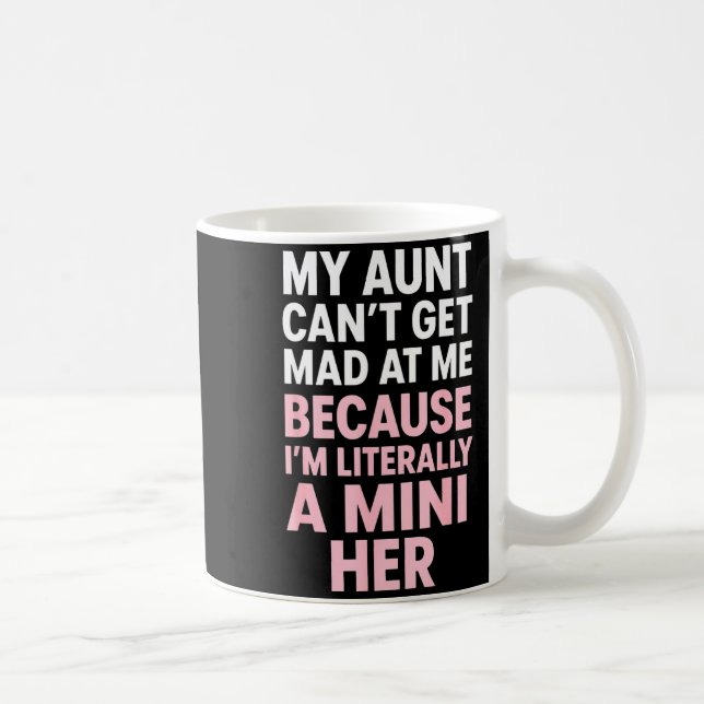 Funny Aunt Niece Mini Her Matching Family Quote  Coffee Mug (Right)