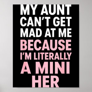 Funny Aunt Niece Mini Her Matching Family Quote Poster