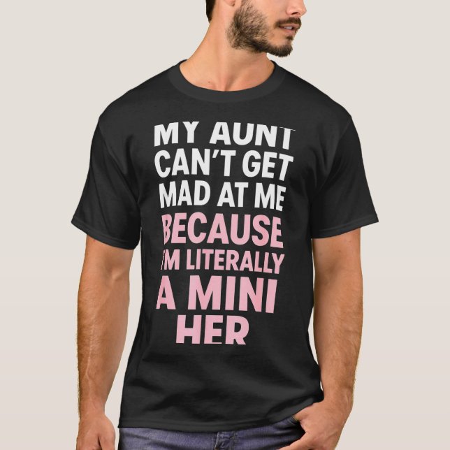 Funny Aunt Niece Mini Her Matching Family Quote  T-Shirt (Front)