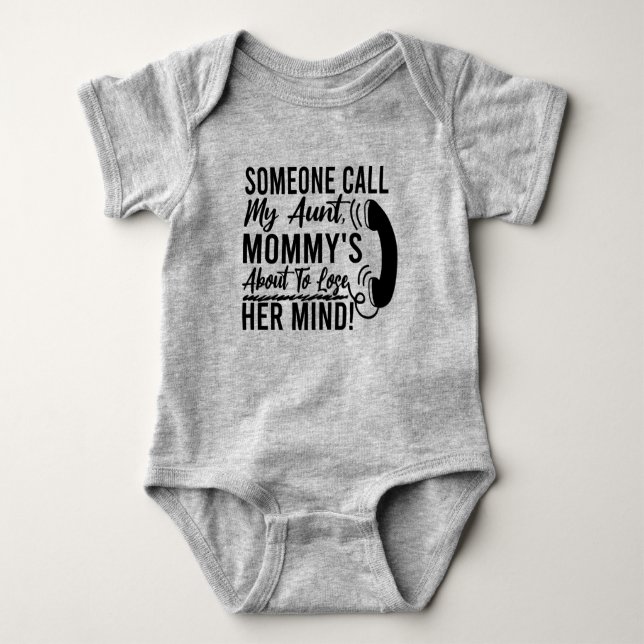 Funny Auntie Baby, Aunt, Baby Saying, Gift New Bodysuit (Front)