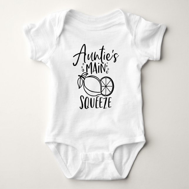 Funny Auntie baby Pregnancy Reveal Kids Auntie Bodysuit (Front)