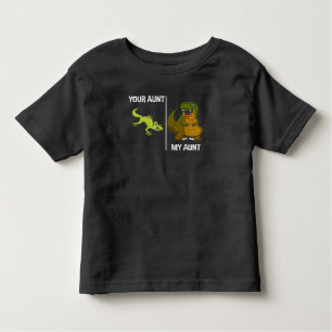 Funny Auntie Dinosaur Lizard Dino Cool Aunt Toddler T-Shirt