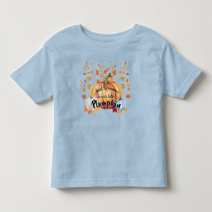 Funny Aunt's Favourite Little PLUMPKIN Quote Blue  Toddler T-Shirt