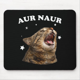 Funny Aur Naur Cat Style Oh No Surprised Cat Meme Mouse Pad
