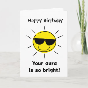 Funny Aura Birthday  Card