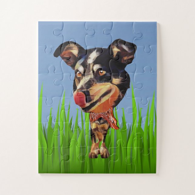 Funny Australian Cattle Dog Kids 30 pc Puzzle (Vertical)