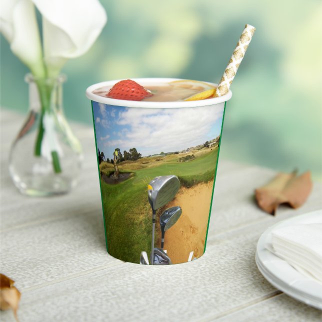 Funny Australian Golf Design, Paper Party Cups (Insitu)