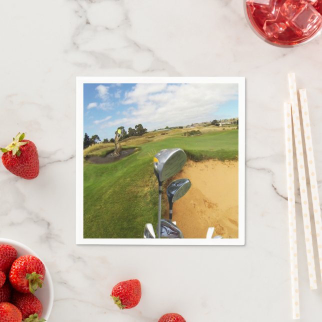 Funny Australian Golf Design, Paper Party Napkins (Insitu)