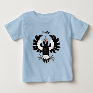 Funny Australian magpie cartoon illustration Baby T-Shirt