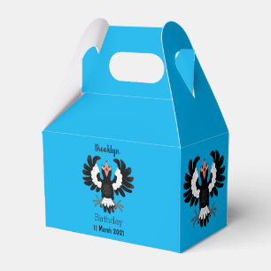 Funny Australian magpie cartoon illustration Favour Box