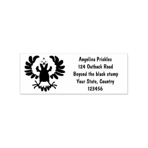 Funny Australian magpie cartoon illustration Rubber Stamp