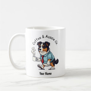 Funny Australian Shepherd Business Suit Coffee Mug