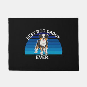 Funny Australian shepherd dog best dog dad ever Doormat