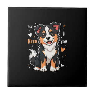 Funny Australian Shepherd Mom Gifts Aussie Yes I H Ceramic Tile